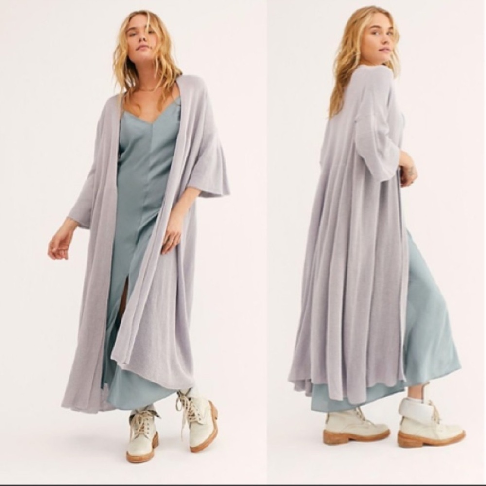 Free People XS Making Waves Long Cardigan Duster NWT